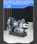 All Metal Turbofan Engine Model Kit That Actually Runs With Transparent Cover 1 To 20 Scale 170 Parts STEM Educational