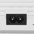AC input socket detail of Reliable Mini UPS Backup With 8000 Mah Battery For Router And Modem Keeps Your Internet Flowing Smooth Through Stubborn Power Cuts Featuring Smart Voice Alerts And Completely Stress Free Protection.