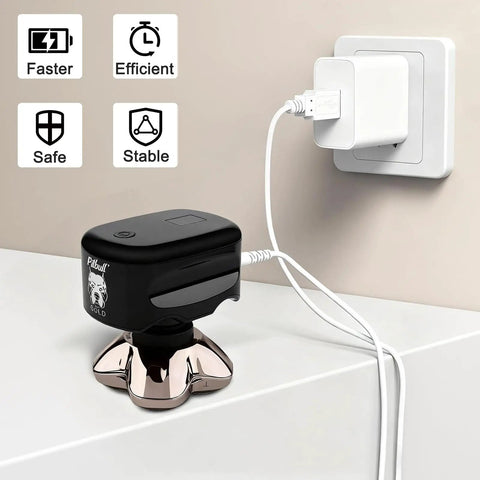 Black USB Water Flosser Charger That Works With All The Big Name Water Flossers Like Fairywill Aquasonic Oralfree connected to outlet