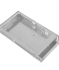 Heavy Duty Switching Power Supply In Aluminum Enclosure, Easy Install, High Efficiency Converter Box For DIY Industrial Projects, Durable Metal Housing, Compact Mounting Case For Reliable Industrial Power, silver vented case