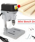 Hella Solid 340W Benchtop Drill Press With Three Speed Settings And Adjustable 1 To 10Mm Chuck For Woodworking Jewelry Crafts And Light Metal Drilling Projects