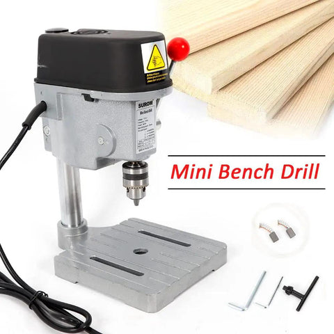 Hella Solid 340W Benchtop Drill Press With Three Speed Settings And Adjustable 1 To 10Mm Chuck For Woodworking Jewelry Crafts And Light Metal Drilling Projects