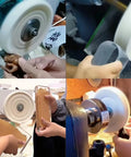 2 Pack 8 Inch Cotton Buffing Wheels With Five Eighth Inch Arbor For Bench Grinder Jewelry Polishing Kits in use on various materials