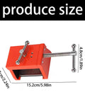 Heavy Duty Hole Punching Fixture Clamping Jig For Cabinet Assembly And Custom Furniture with dimensions on display.
