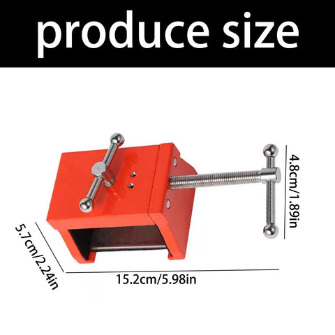 Heavy Duty Hole Punching Fixture Clamping Jig For Cabinet Assembly And Custom Furniture with dimensions on display.