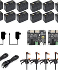 Open Source 6 Axis Robotic Arm Kit For DIY Geeks With Native Hugging Face LeRobot Support High Torque Bus Servo Photosensitive Resin 3D Printed Parts No 3D Printed Parts Included components set with servos, control boards, cables, and clamps