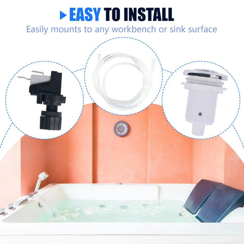 16A On Off Push Button Switch For Whirlpool Jets Bath Tub Spa Air Switch Replacement Black Easy Install