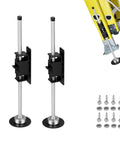 Adjustable Ladder Leveler Stabilizer Set 2 Pack For Extension Ladders Up To 650 Lbs Non Slip Silicone Feet Universal Fit shown with bolts