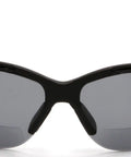 V2 Readers Safety Eyewear Gray Two Diopter Lens Black Frame For Hunting And Everyday Work Durable Eye Protection Glasses With Clear Vision And Comfortable Fit, front view
