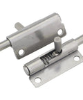 Stainless Steel Retractable Spring Push Latch Set With Left And Right Mount, Pin Style Latches, 2.28x0.79x0.35 Inches