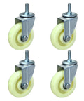 Four Beefy Heavy Duty Caster Wheels With Brakes, 360 Degree Swivel Top Plate Casters For Workbenches, Carts, And Furniture.