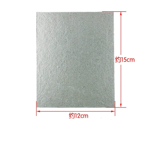 Set Of 5 Microwave Mica Sheets Thickened Heat Insulation Board 12 By 15 Cm with size dimensions marked