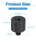M6 Female To One Quarter Inch Male Tripod Screw Adapters Set Of Four In Durable Aluminum Alloy, 20mm size, product diagram