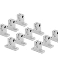 10 Piece Linear Motion Rail Support Brackets Set For Heavy Duty Robotics And Automation, Premium Aluminum Alloy, High Precision Machining, Smooth Edges, Rock Solid And Ultra Durable, Reliable For CNC Machines And Industrial Projects. 10-pack aluminum rail brackets