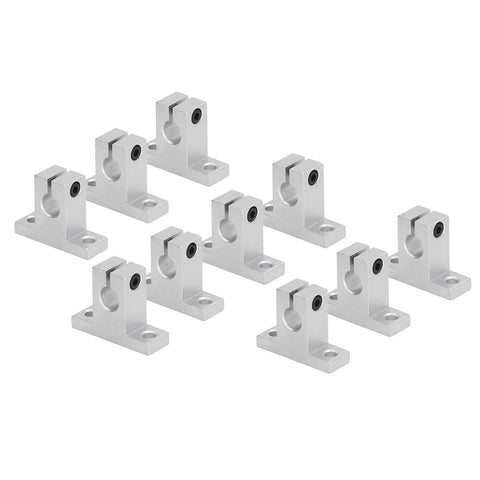 10 Piece Linear Motion Rail Support Brackets Set For Heavy Duty Robotics And Automation, Premium Aluminum Alloy, High Precision Machining, Smooth Edges, Rock Solid And Ultra Durable, Reliable For CNC Machines And Industrial Projects. 10-pack aluminum rail brackets