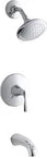 Rite-Temp Pressure-Balanced Bath And Shower Faucet With Single Lever Handle, 2.0 GPM Showerhead, Polished Chrome finish