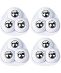 8 Pack Mini Swivel Caster Wheels With Self Adhesive Backing And Triple Ball Bearings for smooth rolling and upgrades.