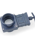 6 Inch Knife Gate Drain Valve For Sewage And Water Systems Heavy Duty Plastic Design with easy handle for control.