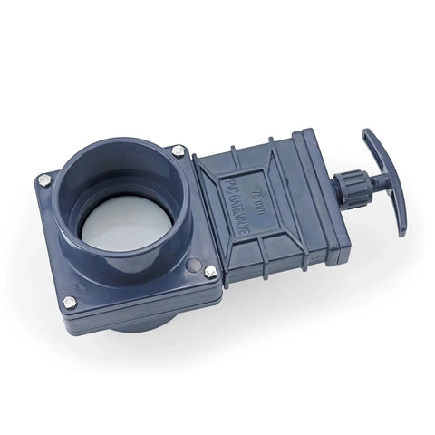 6 Inch Knife Gate Drain Valve For Sewage And Water Systems Heavy Duty Plastic Design with easy handle for control.