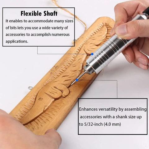 Adjustable Speed Polishing Machine For Jewelry Making, Woodworking And DIY Projects in use on wood engraving