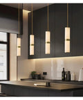 Modern Marble Small Pendant Light for Bedroom Bedside Bar Living Room Art Gallery Hanging Pendant Lamp Home Decoration Fixture in kitchen.