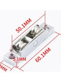 Rock Solid Zinc Alloy Replacement Rollers For Sliding Doors And Windows Super Smooth Glide Track System Quick Mount Hardware No Sweat Double Wheel Balance Adjustment Cabinet Sliding Glass Door Gear Kit with measurements.