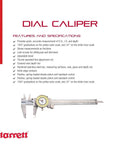 Fractional Dial Calipers With White Face 0 To 6 Inch Range Ultra Accurate To 0.002 Inch 0.010 Inch Graduation One Hand Fine Adjustment