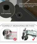 M8 Screw On Furniture Glide Leveling Feet installation and measuring guide for correct fit in 0.27-0.29 inch diameter holes.