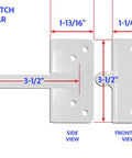 Rock Solid White Stainless Steel Extended Fence Gate Latch For Vinyl Wood Pvc Fencing Padlockable Security Mount adjustable latch bar dimensions