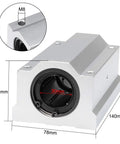SCS30LUU Linear Ball Bearing Slide Block Unit 30mm Bore Aluminum Alloy Beefy Build High Precision Low Friction Guide Block