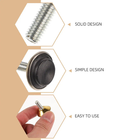 Beefy Adjustable Furniture Leveling Feet for Tables Chairs and Cabinets showcasing solid, simple, and easy-to-use design features