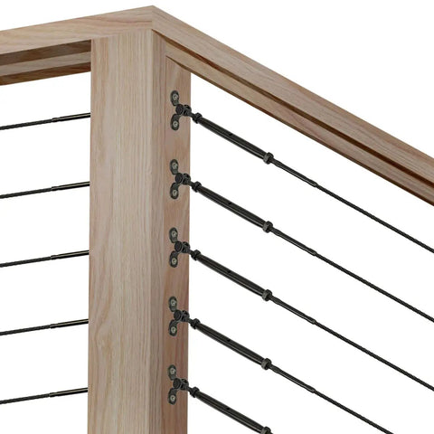 Rugged Cable Railing Kit For One Eighth Inch Cable System On Wood Posts With Stainless Steel Swage Toggle Turnbuckles 20 Pairs Easy Install
