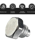 Close-up of a stainless steel floor jack handle bolt from Two Piece Floor Jack Handle Bolt Set For Three And Four Ton Horizontal Hydraulic Jacks With 12 By 1.75 Precision Threads.