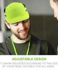 Man wearing Unisex Lightweight Bump Cap Safety Hat With Reflective Stripes Breathable Baseball Cap Style Hard Hat For Adults