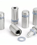 Pro Grade Stainless Steel 60 Pcs Standoff Screws Half Inch By One Inch Mounting Hardware For Glass and Acrylic Frames display