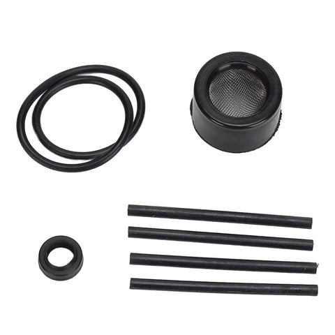 Replacement parts for Kickass Self Priming Drill Pump including O-rings and strainer for water transfer tasks.