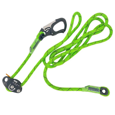 Renegade Adjustable Lanyard For Work Positioning With Ergonomic Lever, Easy Slack In And Out For D Ring Harnesses, 8 Foot Length