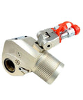 Premium Hydraulic Torque Wrench Featuring 183 To 1837 Nm Torque Range And Square Drive with swivel hose and rotary mechanism.