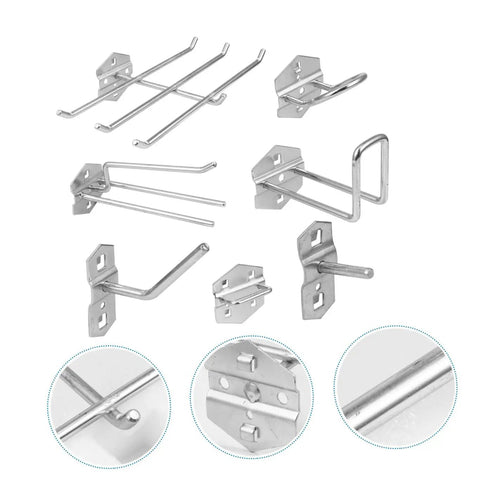 Badass Steel Pegboard Hook Set Gives Your Garage A Major Facelift With Angled Heavy Duty Slots For Pliers Wrenches And Drills Keeps Your Gear Locked Down And Ready For Any Daily Grind