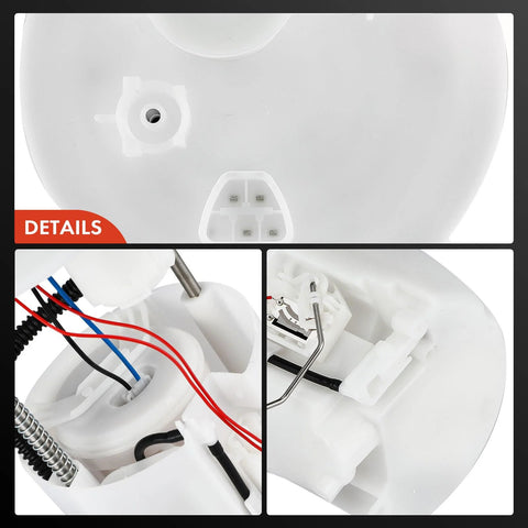 Close-up of Electric Fuel Pump Module Assembly With Sending Unit Drop In Replacement for Toyota Corolla, Pontiac Vibe, Matrix.