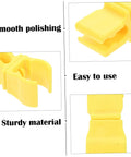 Close-up of yellow All Weather Game Ready Football Goal Connector Clips Durable Fixing Clips for Dog Training Rings