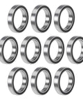 Top Shelf Heavy Duty 6702 2RS Deep Groove Ball Bearings 15Mm By 21Mm By 4Mm Double Sealed Chromium Steel, 10 Pack.