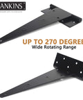 Heavy Duty 12 Inch T Strap Hinges Black For Wooden Fences Yard Doors Barn Doors And Gates Rustproof Two Pack Thick One Eighth Inch Steel