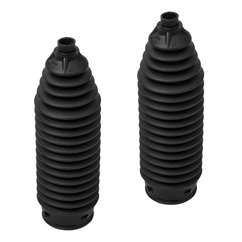 Six Piece Front Tie Rods Kit For Buick LeSabre Lucerne Park Avenue And Compatible Cadillac DeVille DTS Seville Riviera And Oldsmobile Models Inner Outer Tie Rod Ends Boots Replacement Heavy Duty Construction, black rubber boots