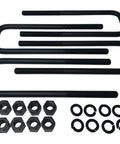Ford F-150 Lift Kit 2004-2020 2WD 4WD, 12 Inch U-Bolts, nuts, washers, black finish, bolt-on heavy-duty mounting hardware