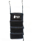 Hanging Carry On Organizer For Travel, Standard Luggage Closet Organizer with mesh windows, black small, hanging view