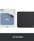 Studio Series Mouse Pad With Anti Slip Rubber Base, Spill Resistant Surface, Easy Gliding, Durable Materials, Portable Desk Mat In Graphite, Fresh Modern Design For Home Office And Gaming in packaging