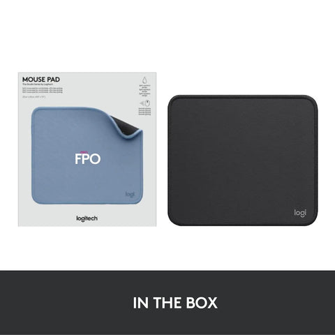Studio Series Mouse Pad With Anti Slip Rubber Base, Spill Resistant Surface, Easy Gliding, Durable Materials, Portable Desk Mat In Graphite, Fresh Modern Design For Home Office And Gaming in packaging