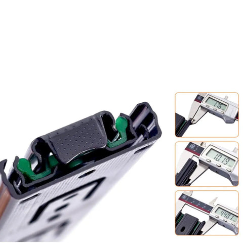 Close-up view of Heavy Duty Cold Rolled Steel Ball Bearing Drawer Slides With Soft Close showing internal mechanism and measurements.