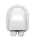 IP68 Waterproof ABS Solar Cable Entry Gland Dual Cable Entry Housing shown from top view, white, weather resistant for RV panels, 6mm to 12mm